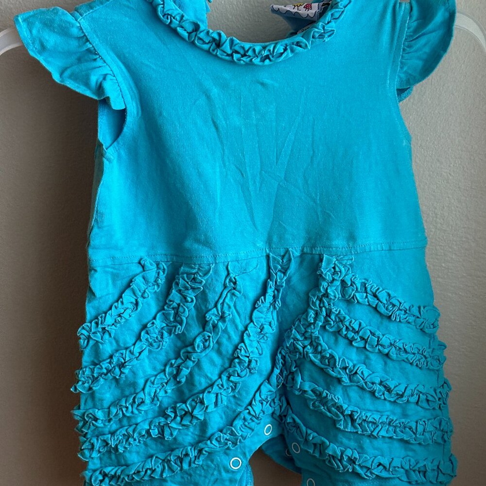 Three Sisters blue one piece outfit, size 6 months